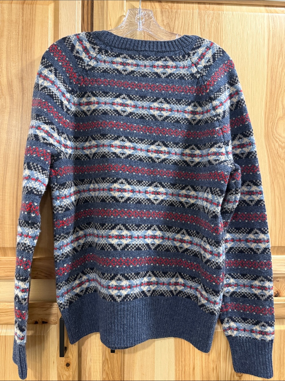 J. Crew Lambswool Fair Isle Ski Apres Crewneck Sweater Men’s Sz M Unisex - Picture 6 of 11